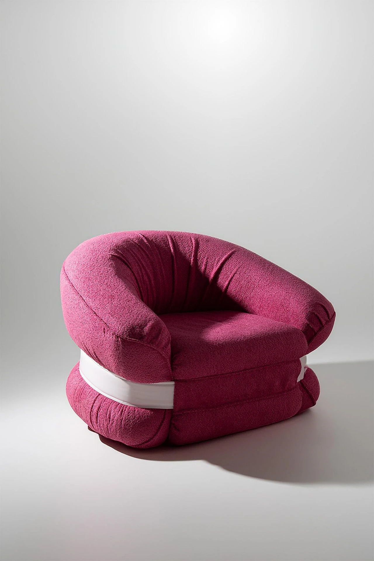 Pair of armchairs Premiere in pink bouclé by A. Piazzanesi, 1970s 10