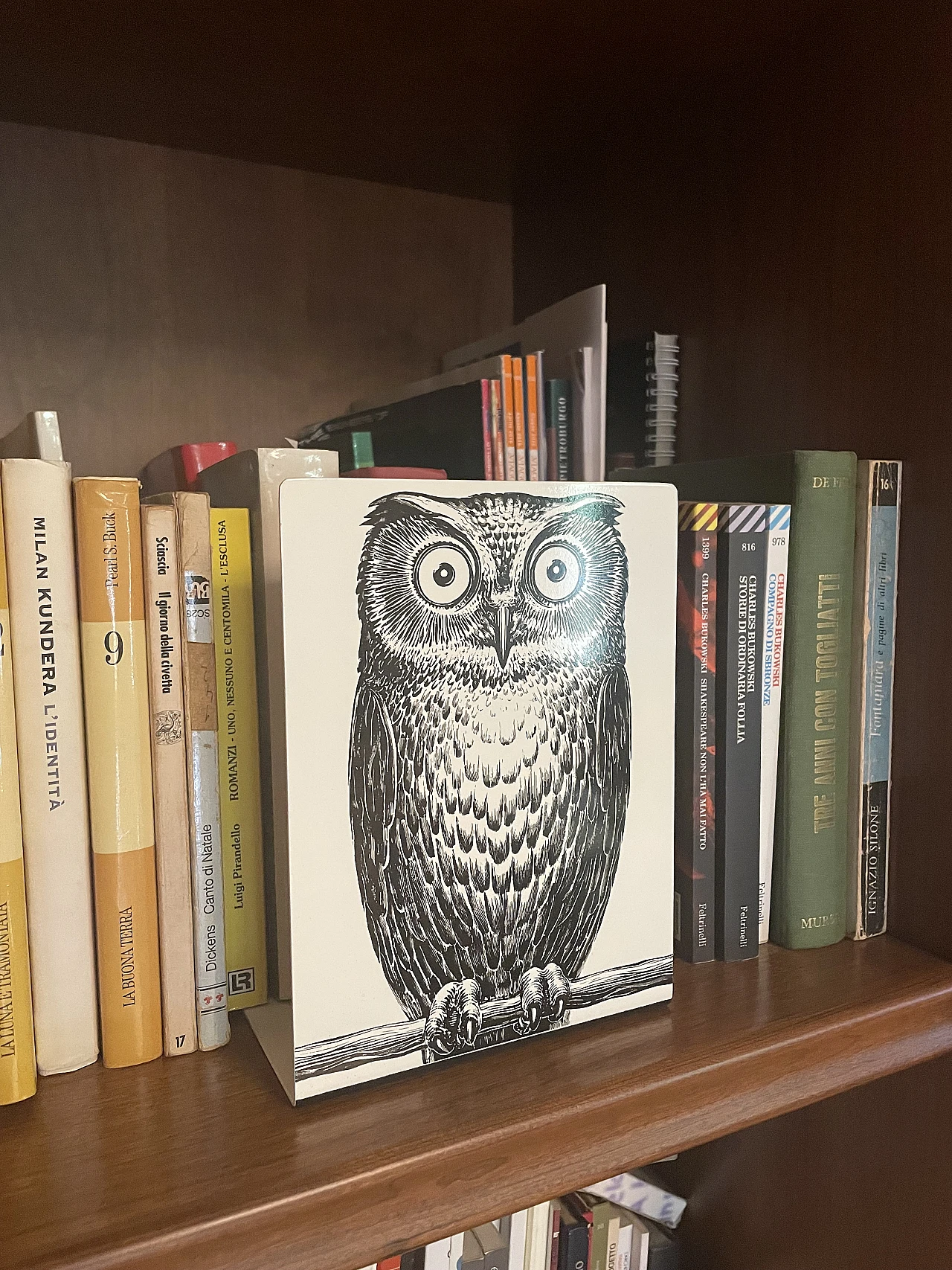 Pair of owl-shaped bookends in metal by Pietro Fornasetti, 2000s 6