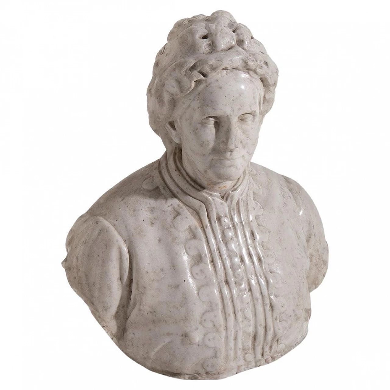 Neoclassical style bust in marble, 19th century 1