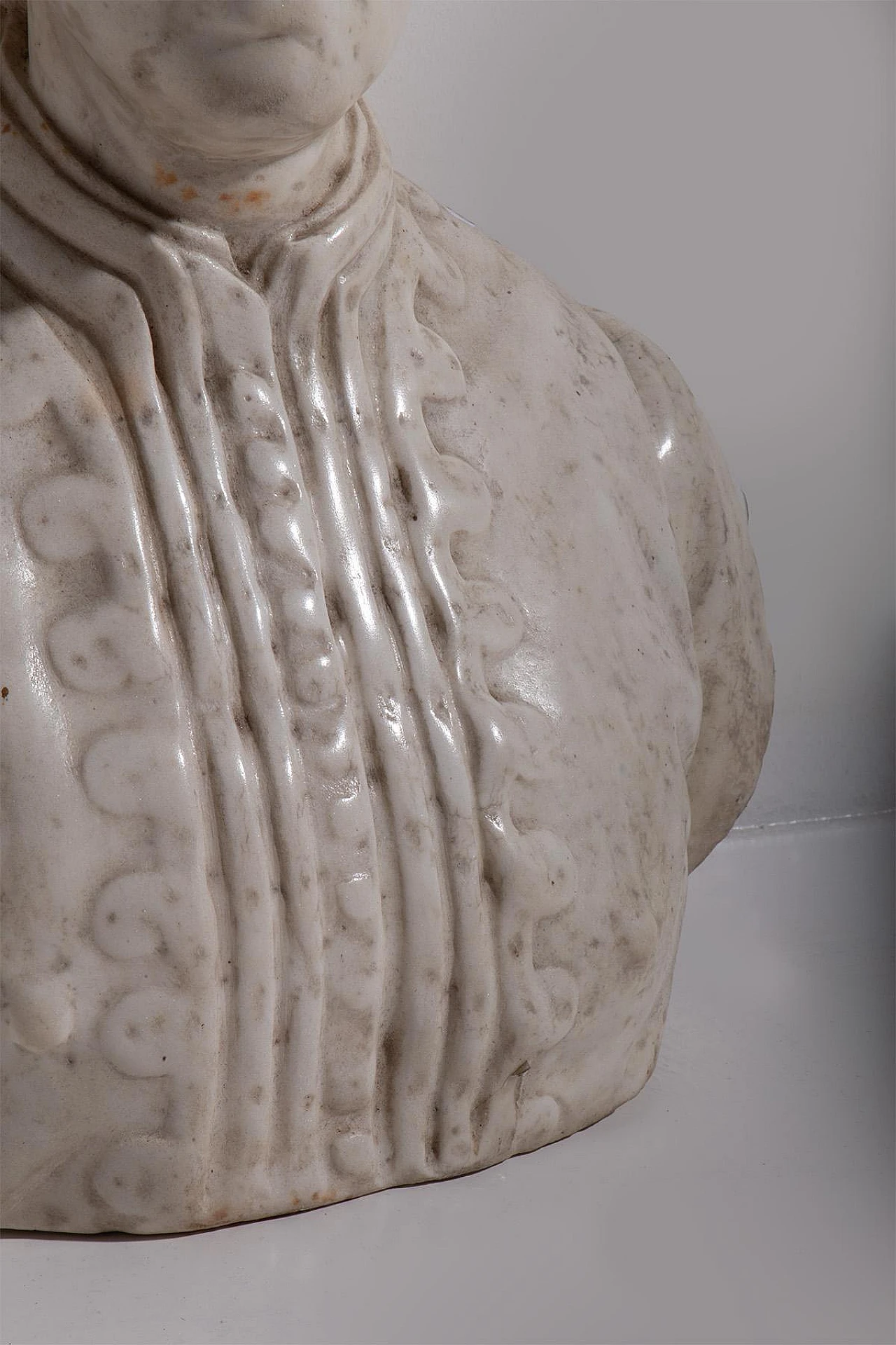 Neoclassical style bust in marble, 19th century 6