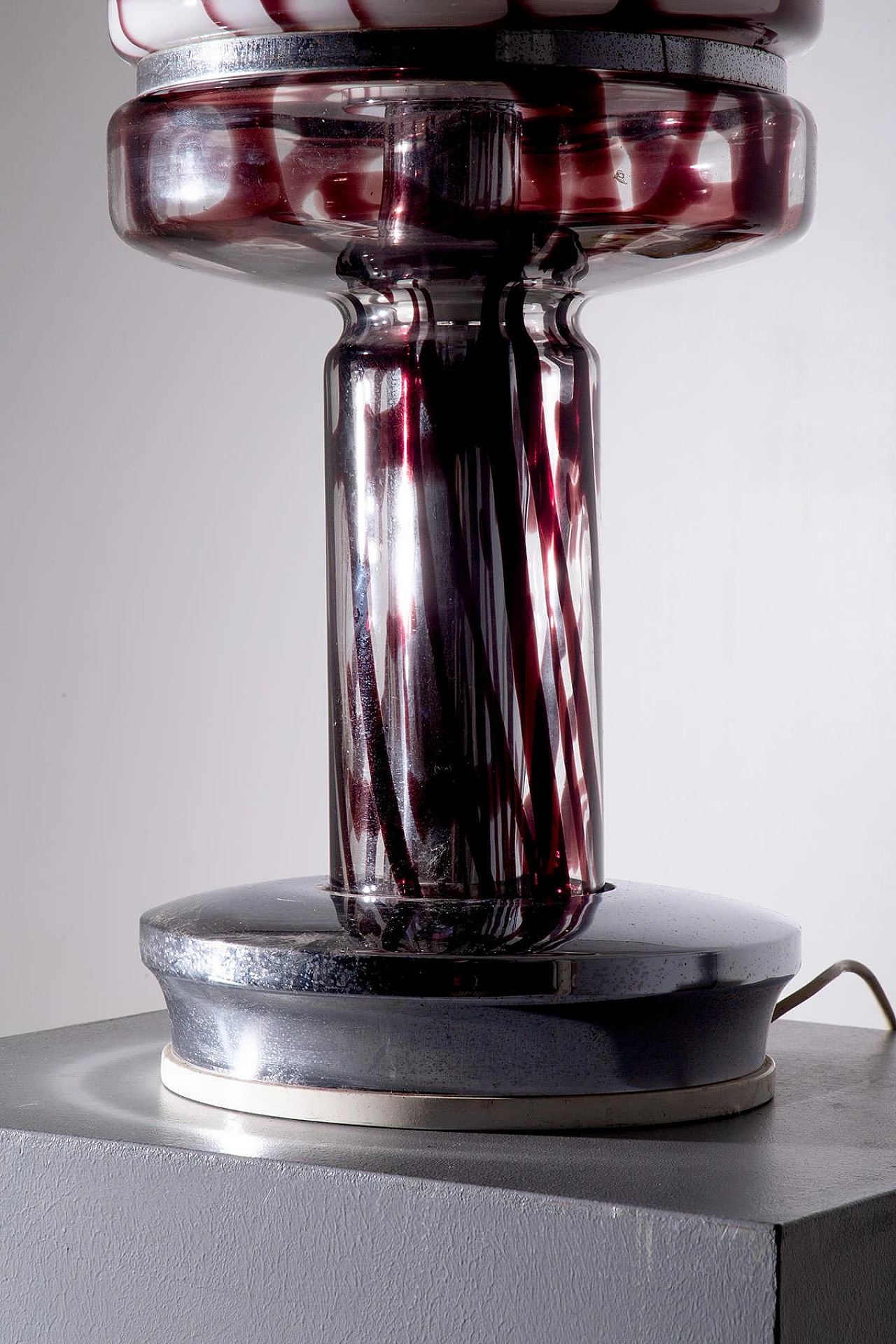 Table lamp in metal & Murano glass by Angelo Brotto for Esperia, 1970s 7