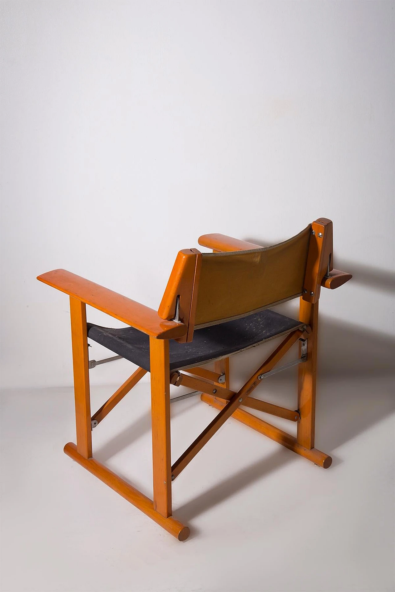 Director's chair in wood & black canvas by Fratelli Reguitti, 1970s 8