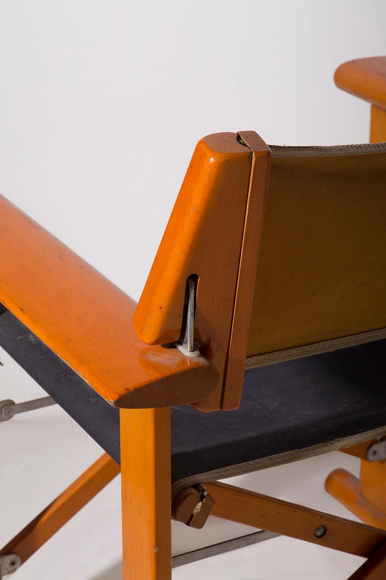 Director's chair in wood & black canvas by Fratelli Reguitti, 1970s 9