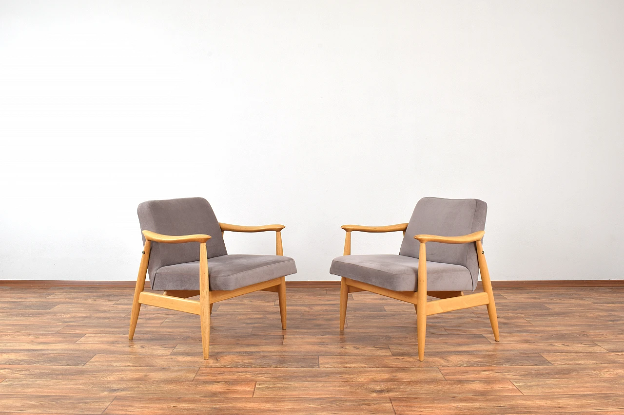 Pair of armchairs by Kędziorek for Gościcińskie Fabryki Mebli, 1960s 1