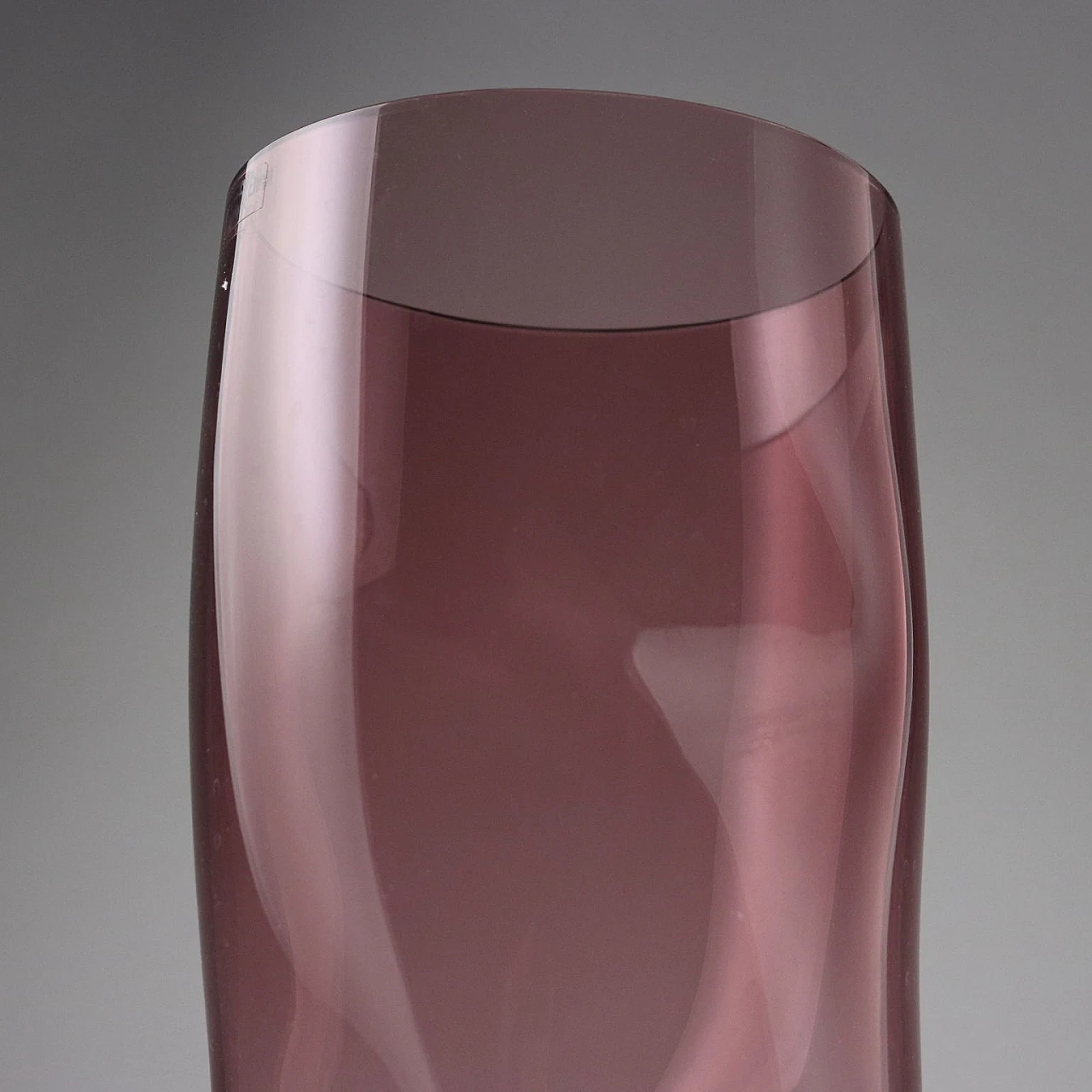 Vaso in vetro di Murano rosa di Barbini, anni '80 4