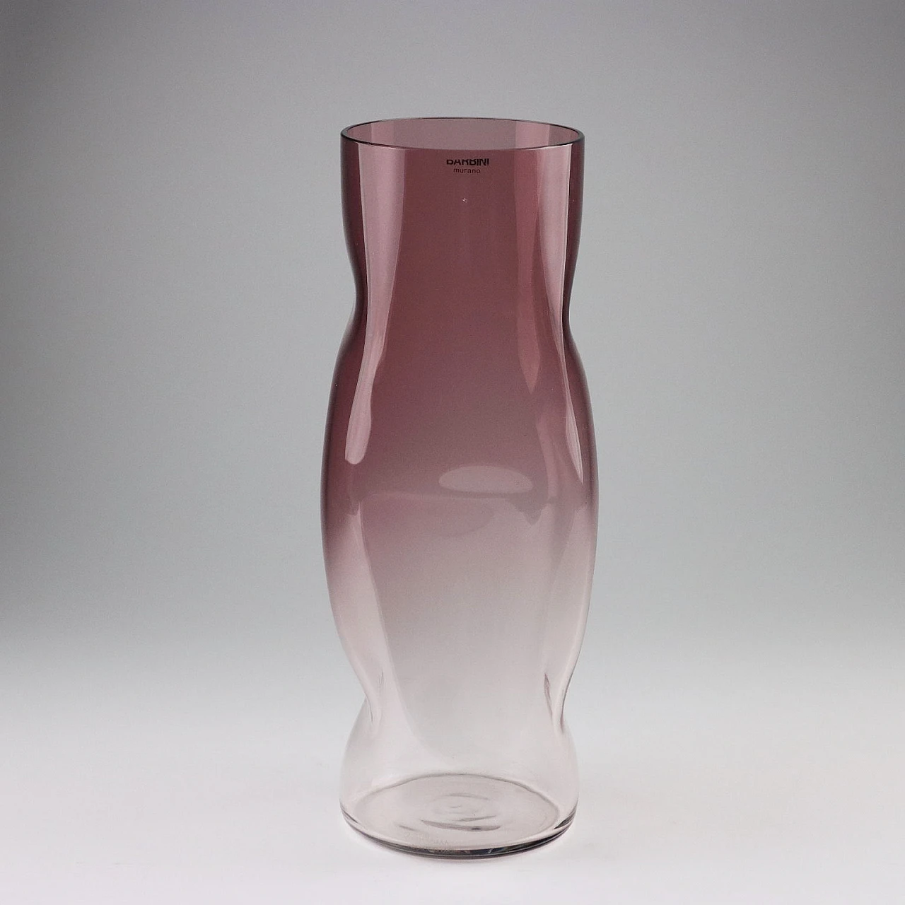 Vaso in vetro di Murano rosa di Barbini, anni '80 7