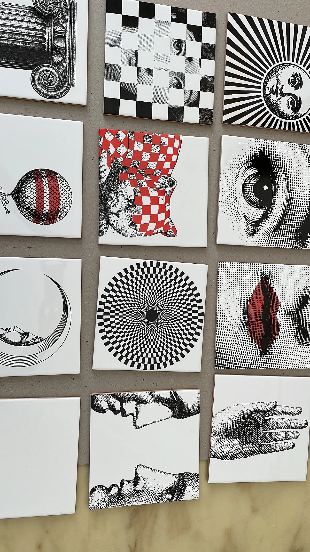 12 Ceramic tiles by Piero Fornasetti, 2000s 5