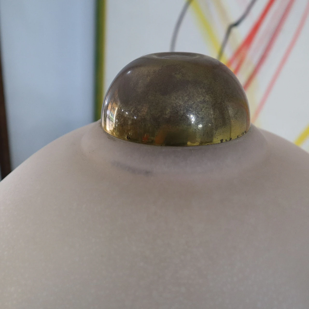 Table lamp in Murano glass & brass by F. Fabbian, 1970s 2