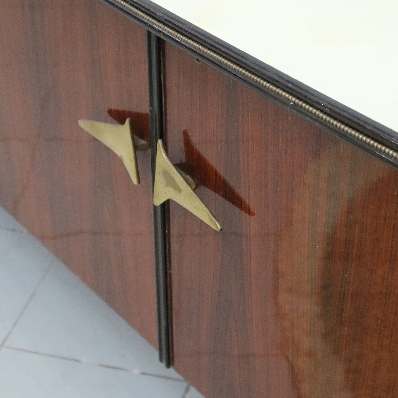 Sideboard in rosewood with brass handles by Mobili Cantù, 1950s 1