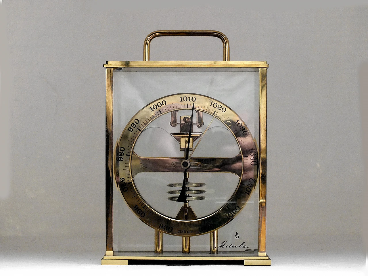 Meteobar skeleton in brass by Huger, 1960s 3