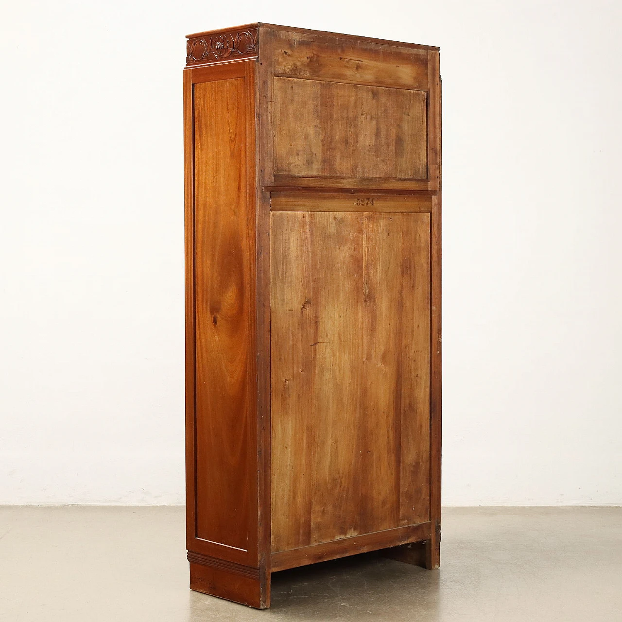 Art Nouveau mahogany filing cabinet with floral carving 10