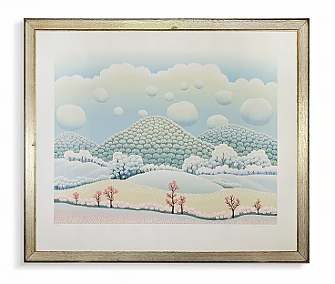 Ivan Rabuzin, Landscape, silkscreen printing, 1990s