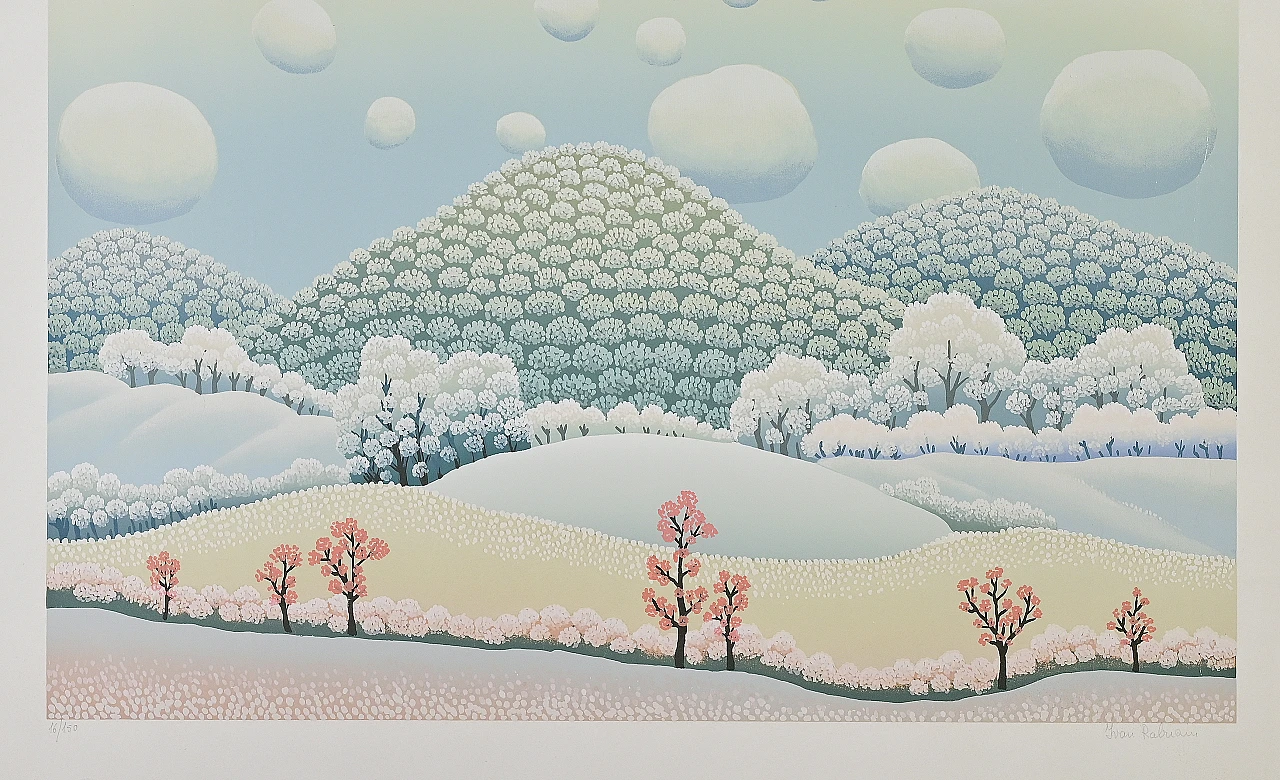 Ivan Rabuzin, Landscape, silkscreen printing, 1990s 2