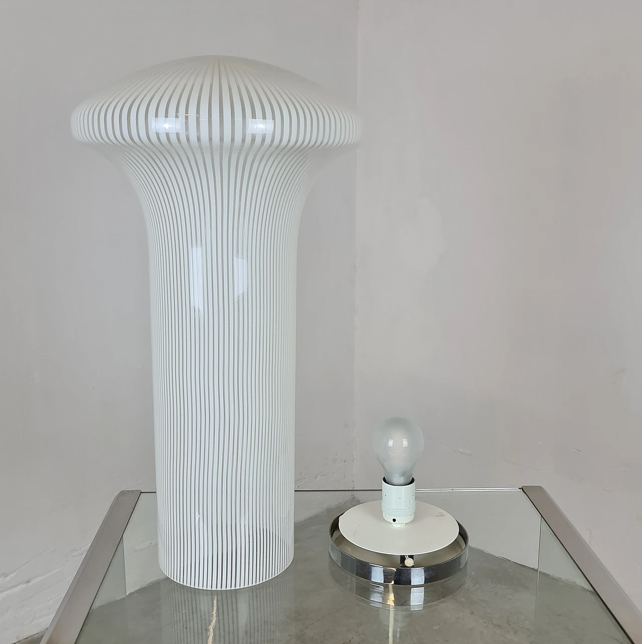 Boletus table lamp in Murano glass by Mario Ticcò for Venini, 1970s 1