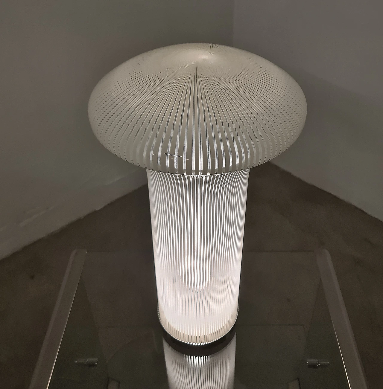 Boletus table lamp in Murano glass by Mario Ticcò for Venini, 1970s 15