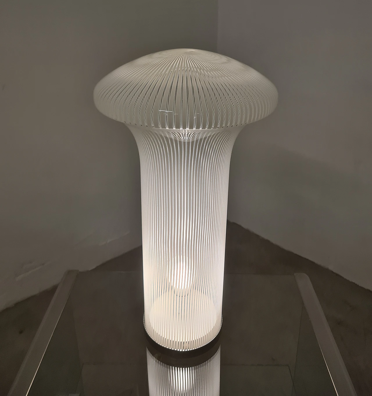 Boletus table lamp in Murano glass by Mario Ticcò for Venini, 1970s 16