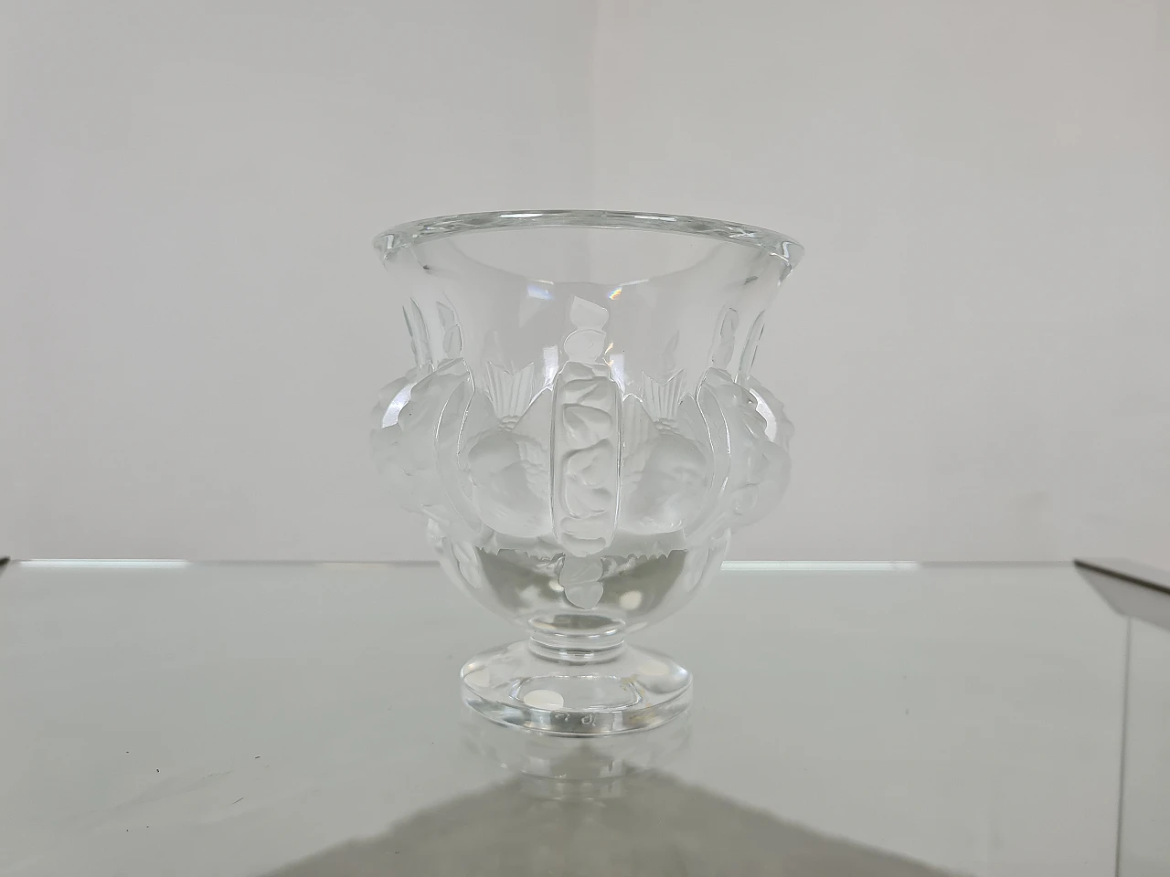 Dampierre glass vase by Marc Lalique for Lalique, 1950s 1