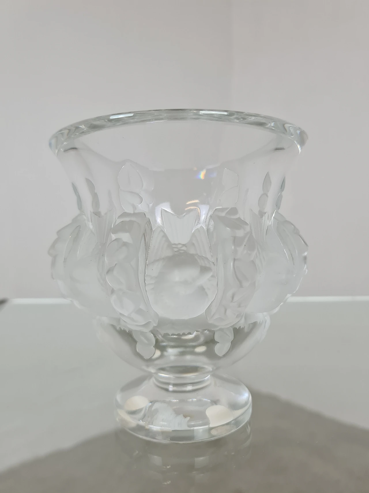 Dampierre glass vase by Marc Lalique for Lalique, 1950s 3