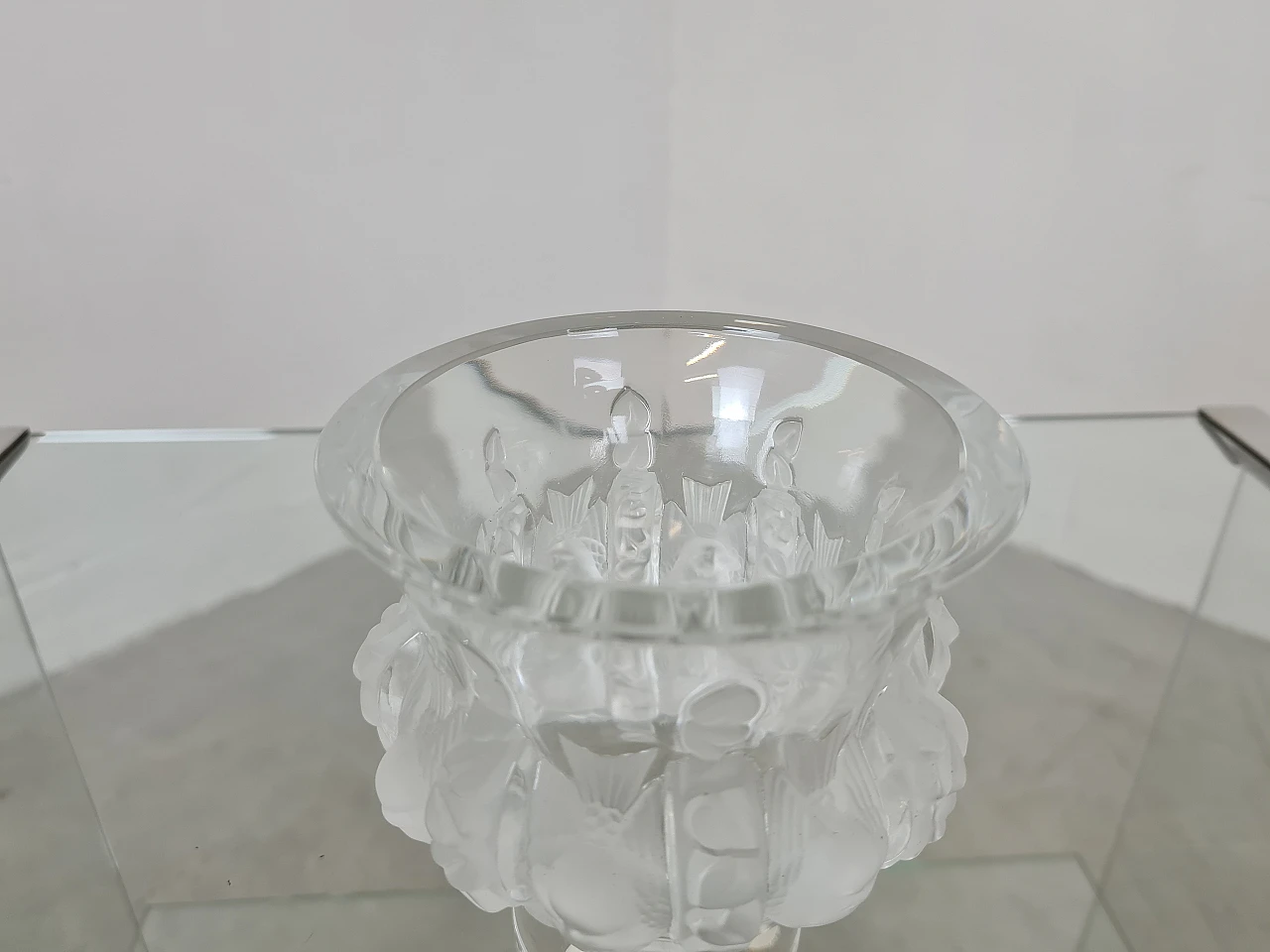 Dampierre glass vase by Marc Lalique for Lalique, 1950s 8