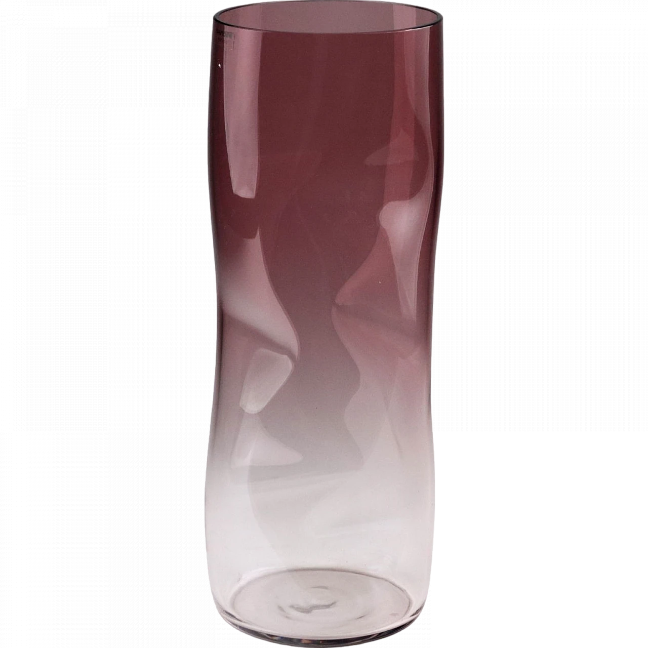 Vaso in vetro di Murano rosa di Barbini, anni '80 11