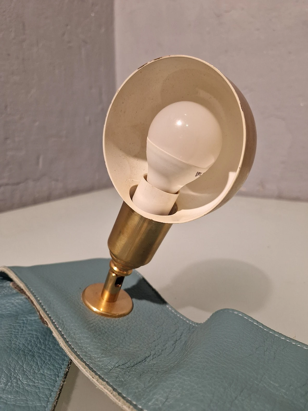 Light blue LP01 lamp by Luigi Caccia Domination for Azucena, 1980s 10