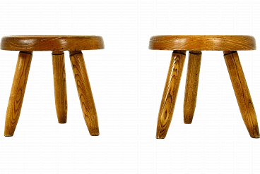 Pair of Berger stools by Charlotte Perriand, 1950s