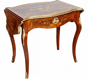 Napoleon III desk in exotic woods with bronze grafts, 19th century