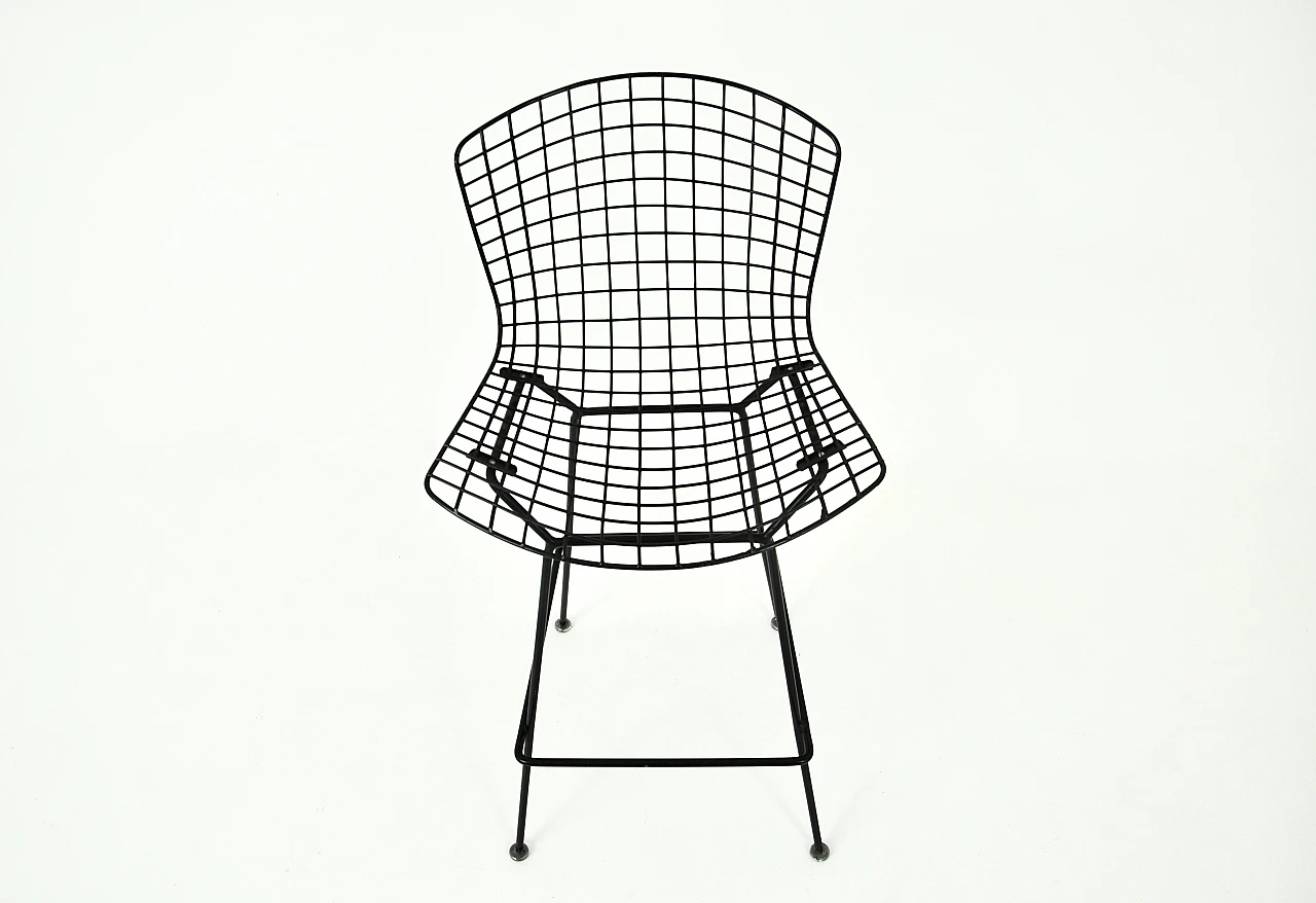 Sgabello in metallo nero di Harry Bertoia per Knoll Inc, anni '70 7