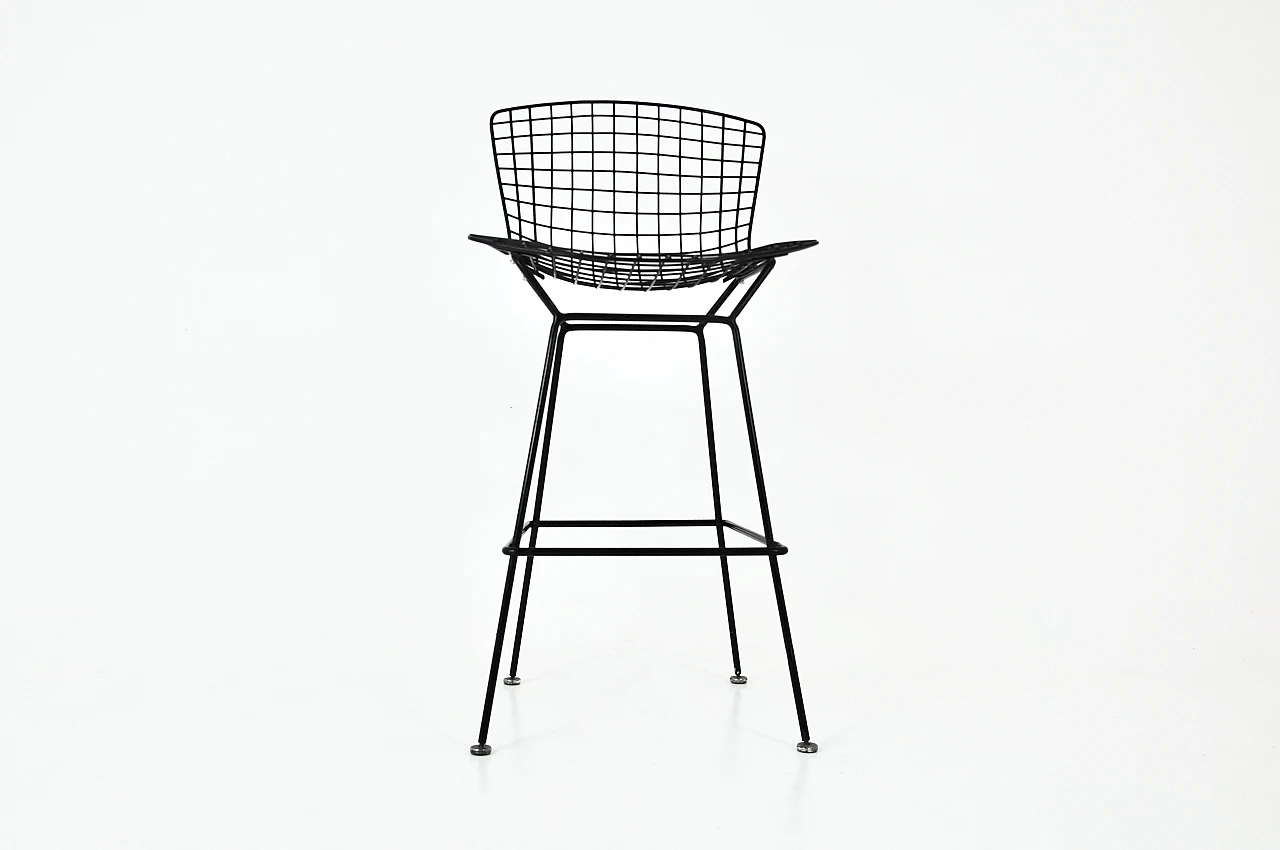 Sgabello in metallo nero di Harry Bertoia per Knoll Inc, anni '70 8