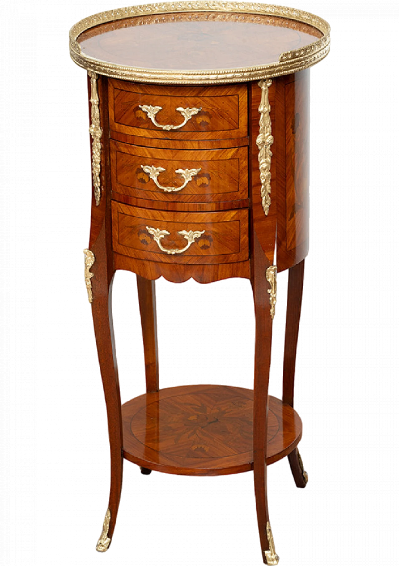 Napoleon III bedside table in exotic precious wood, early 20th century 7