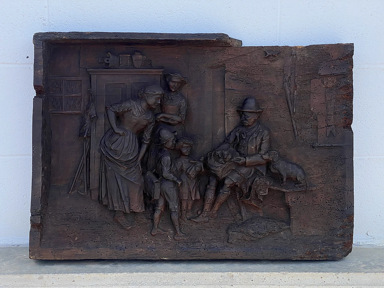 Wooden bas-relief sculpture, early 19th century 1