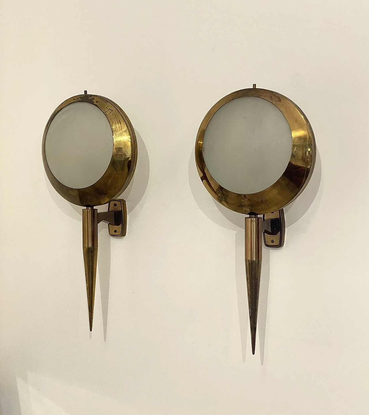 Pair of wall lamps 2128 by Stilnovo, 1950s 1