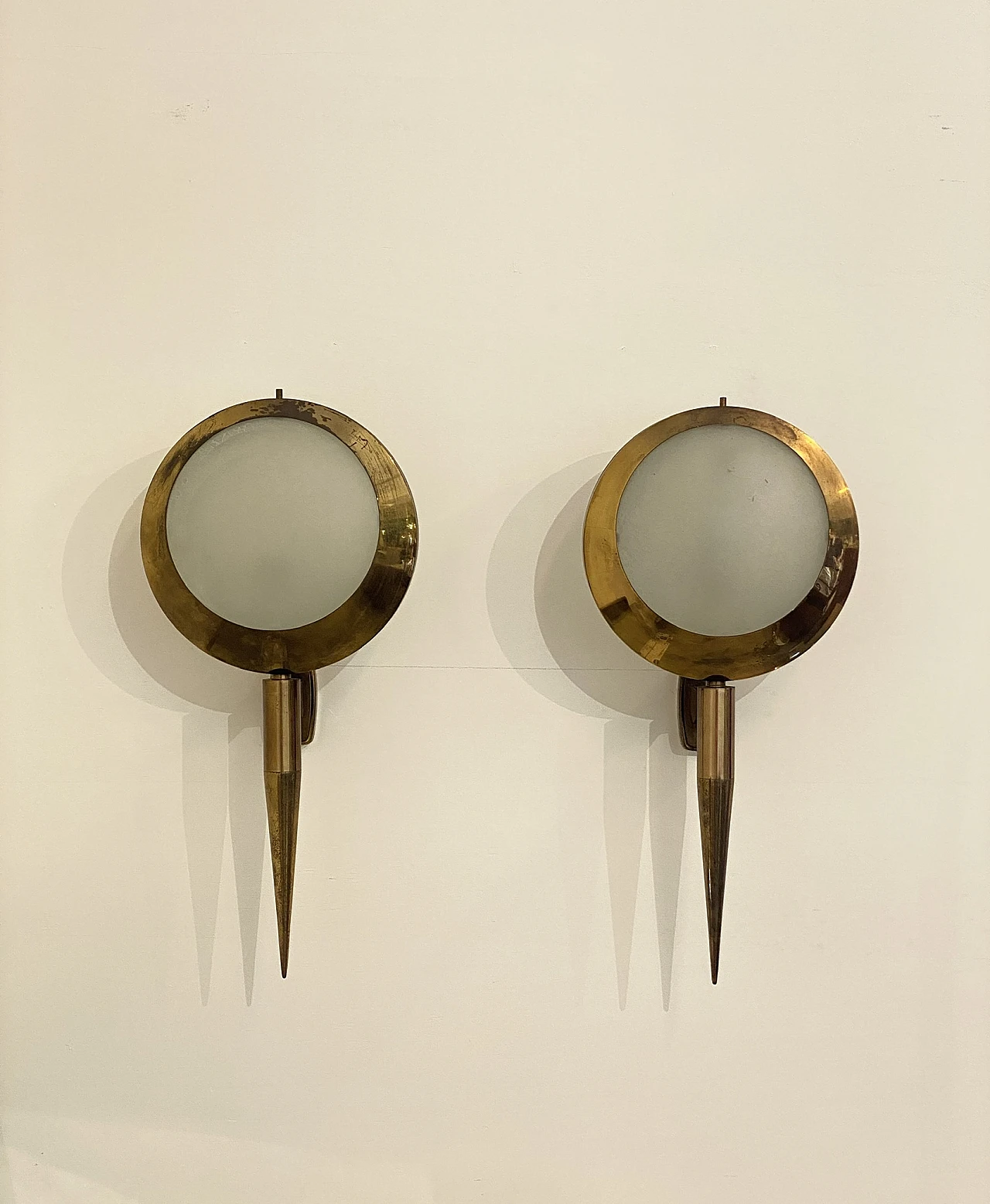 Pair of wall lamps 2128 by Stilnovo, 1950s 2