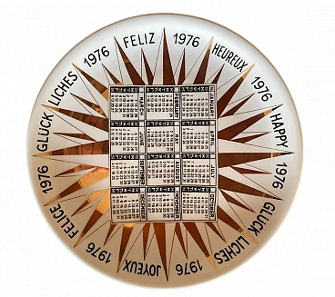 Calendar plate by Piero Fornasetti, 1976