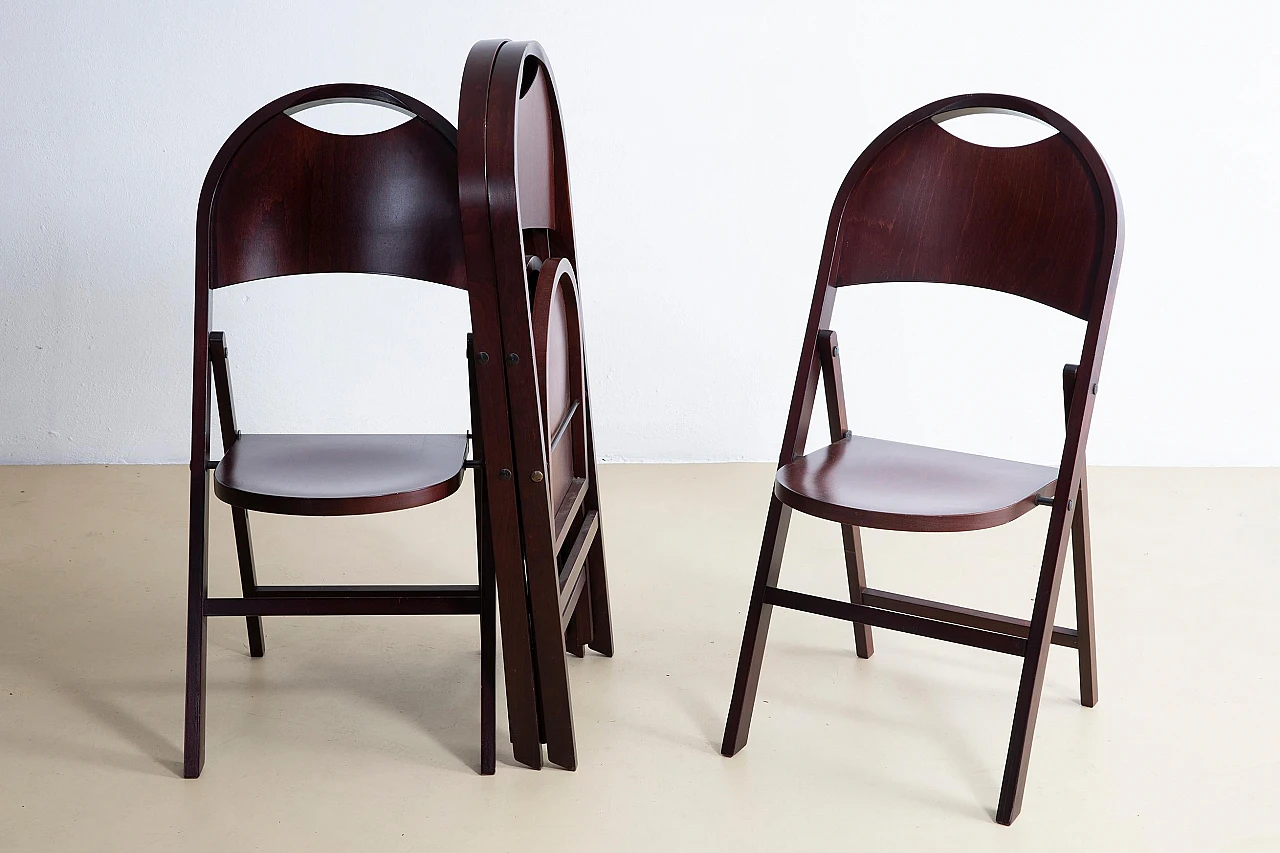 4 Tric foldable chairs by A. e P. G. Castiglioni for BBB, 1960s 2