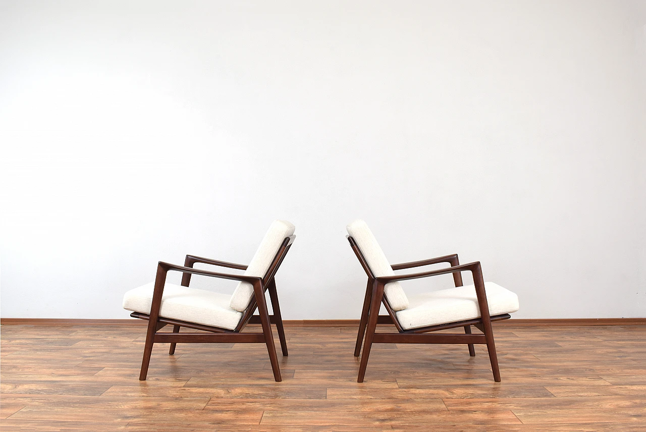 Pair of Stefan armchairs by Swarzędzka Fabryka Mebli, 1960s 3