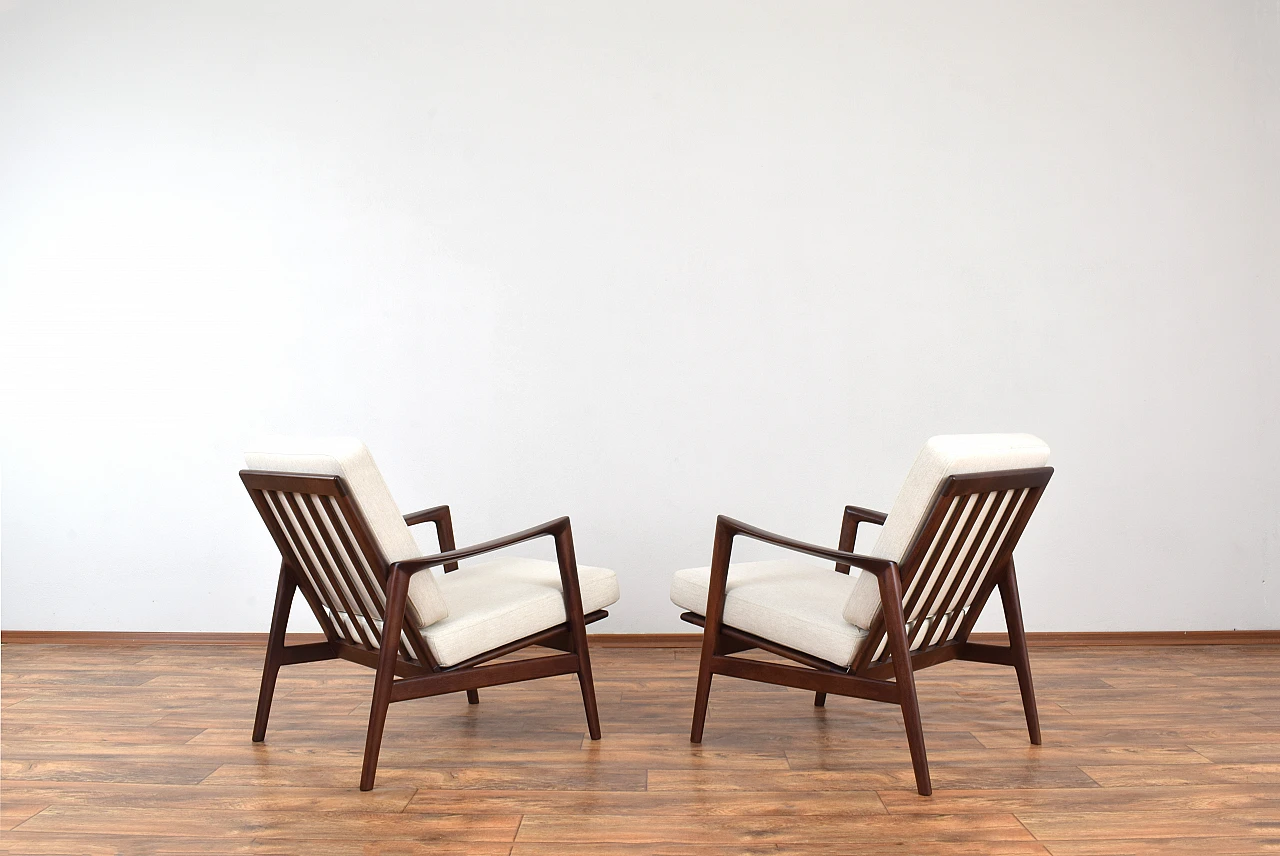 Pair of Stefan armchairs by Swarzędzka Fabryka Mebli, 1960s 4