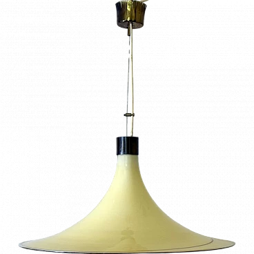 Murano glass and brass ceiling lamp, 1970s