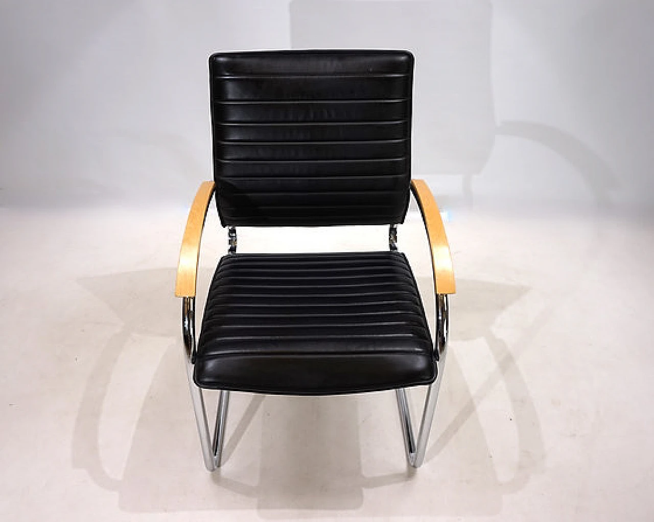 S74 leather & chromed metal chair by Josef Gorcica for Thonet, 1990s 11