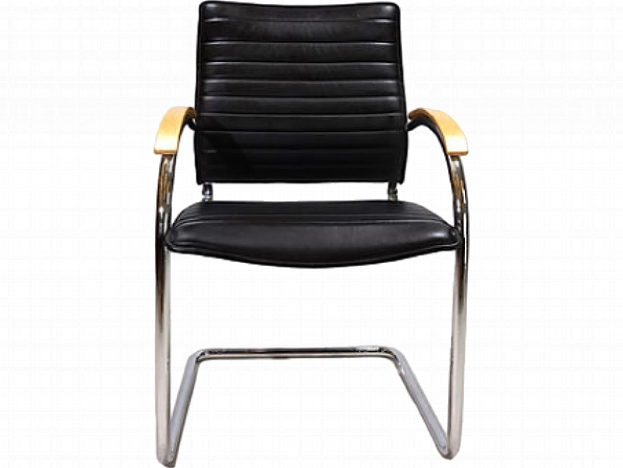 S74 leather & chromed metal chair by Josef Gorcica for Thonet, 1990s 17