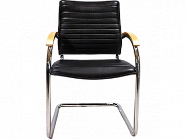 S74 leather & chromed metal chair by Josef Gorcica for Thonet, 1990s