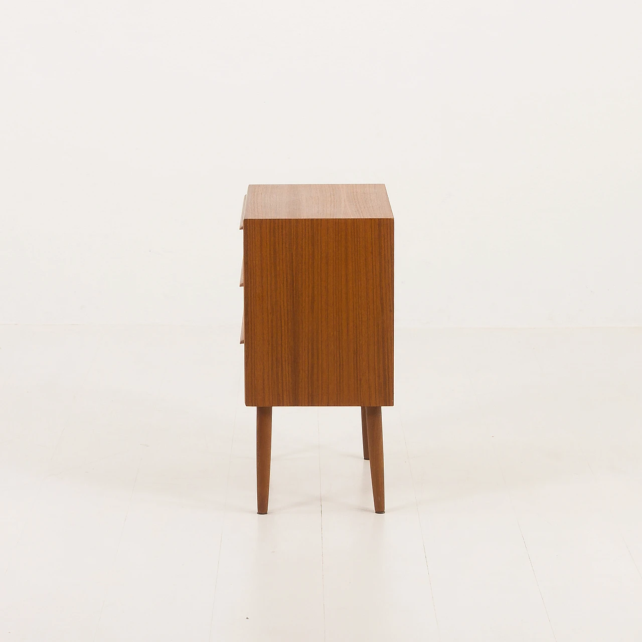 Danish teak bedside table with three drawers, 1960s 5