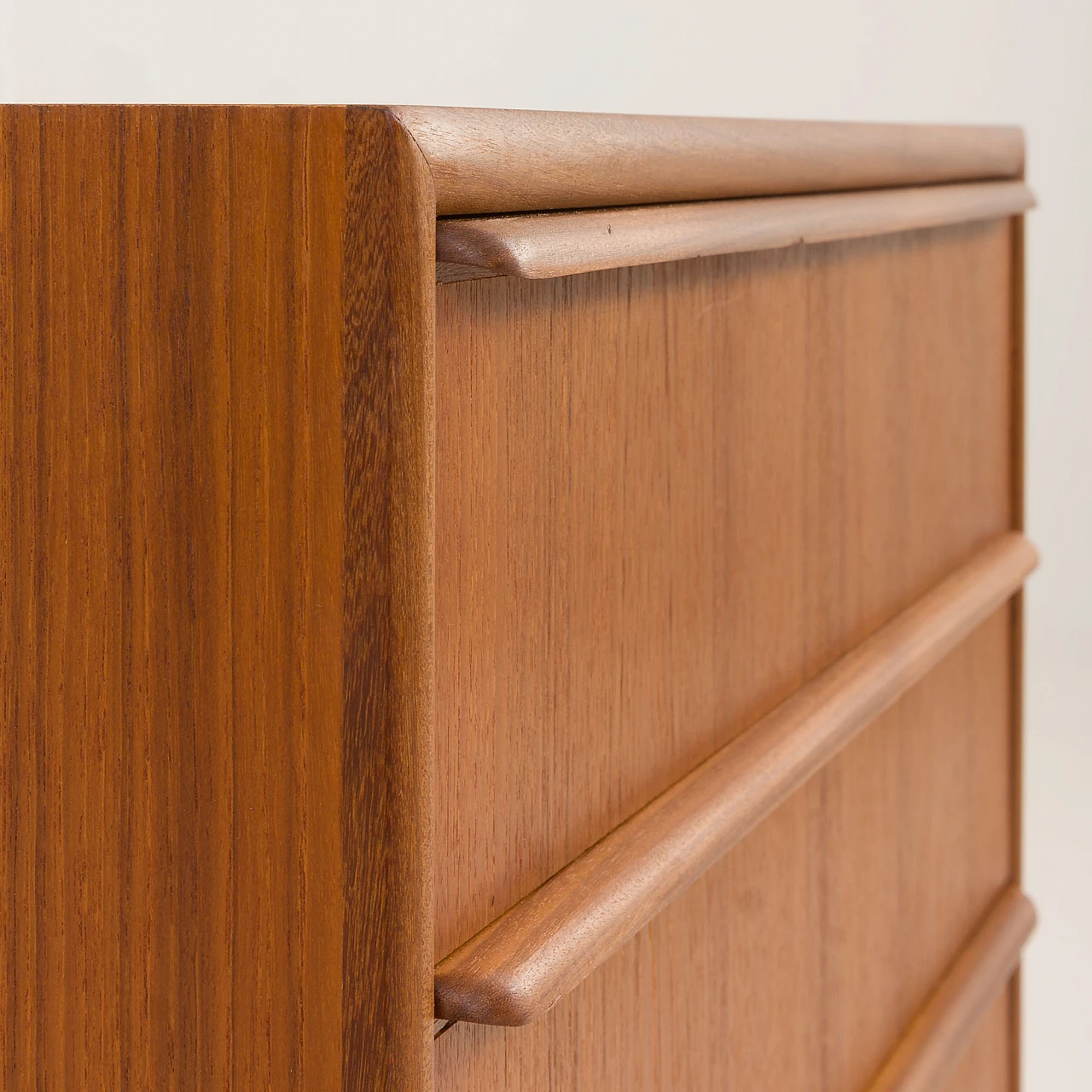 Danish teak bedside table with three drawers, 1960s 12