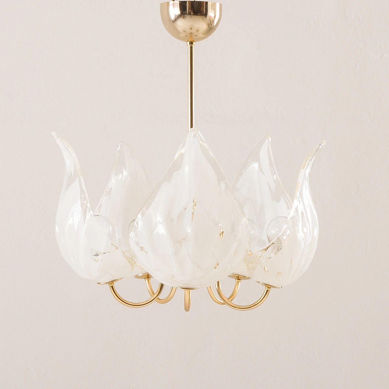 Murano glass and brass chandelier by La Murrina, 1970s 1