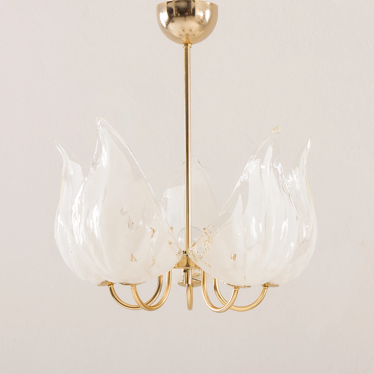 Murano glass and brass chandelier by La Murrina, 1970s 2