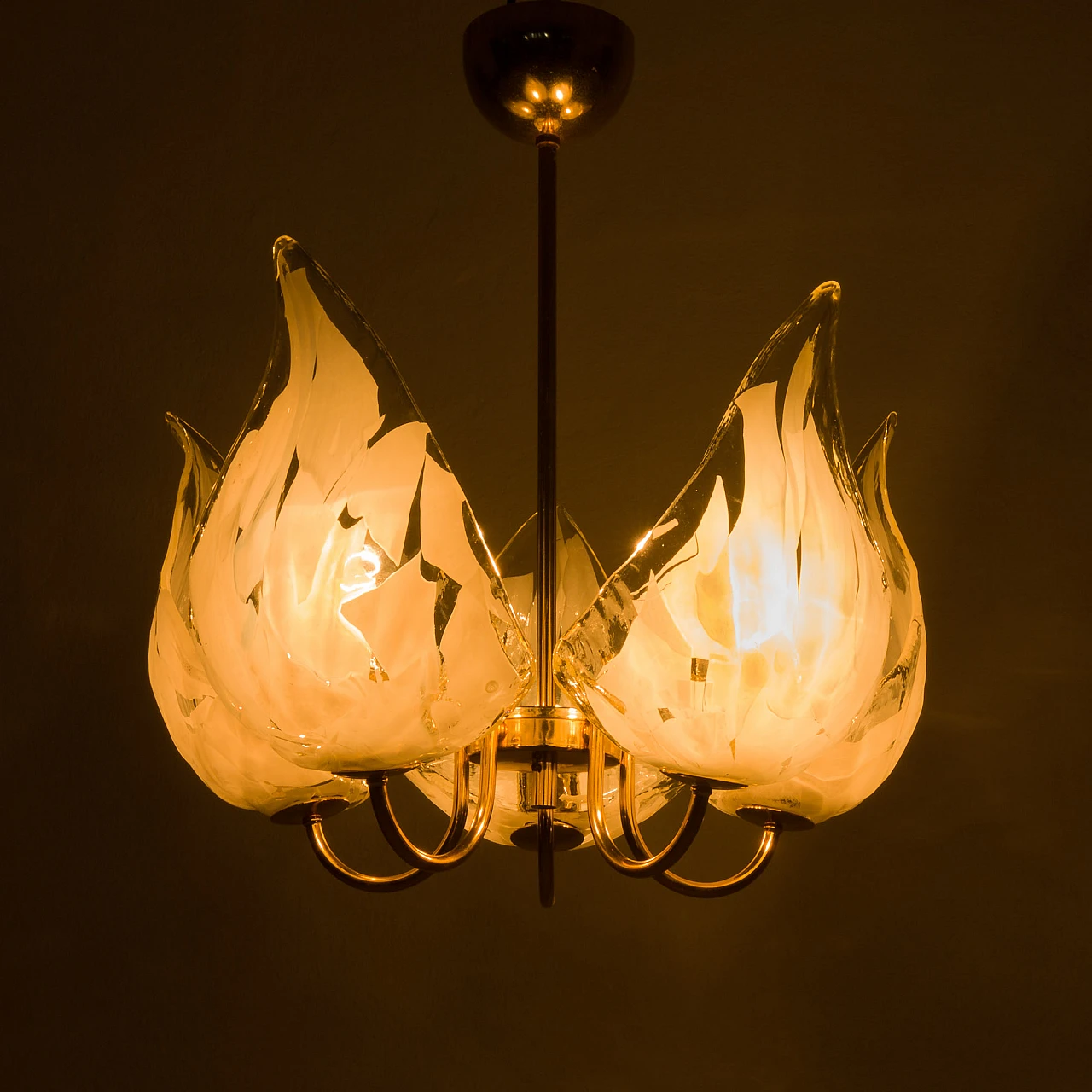 Murano glass and brass chandelier by La Murrina, 1970s 6