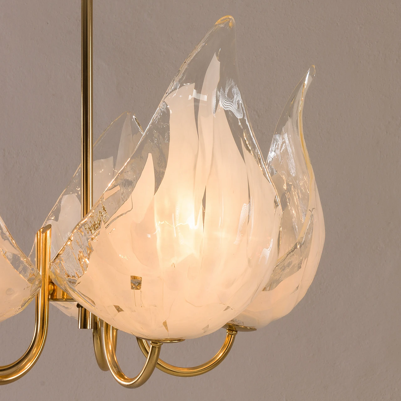 Murano glass and brass chandelier by La Murrina, 1970s 10