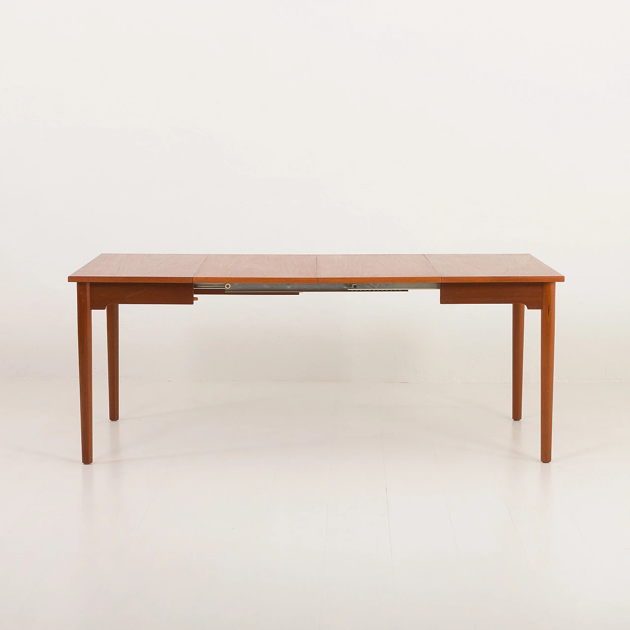 Square extendable teak table by H. J. Wegner for PP Mobler, 1960s 3