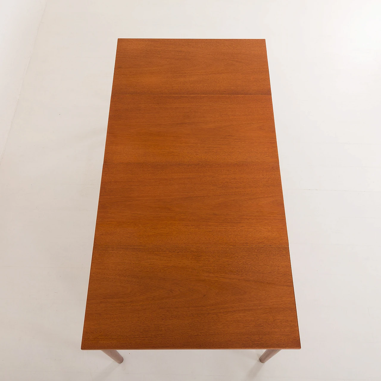 Square extendable teak table by H. J. Wegner for PP Mobler, 1960s 4