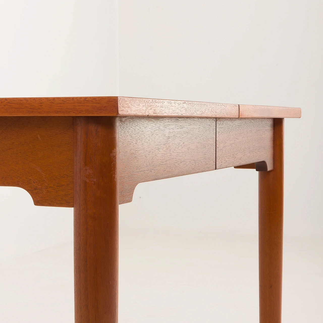 Square extendable teak table by H. J. Wegner for PP Mobler, 1960s 12